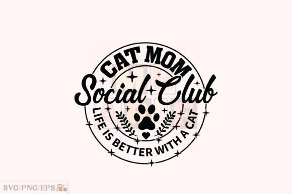 Dog Mom SVG Social Club SVG Retro Design Graphics and T-Shirt Designs