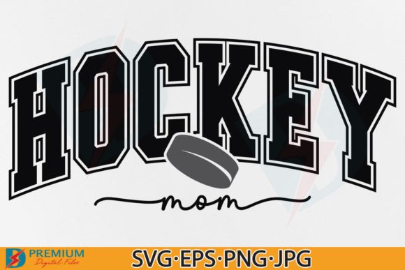Hockey Mom SVG, Retro Hockey Mama PNG Graphics and T-Shirt Designs