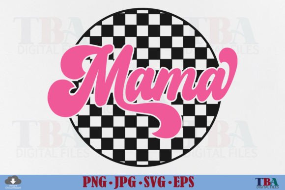 Mama PNG Retro Checkered Mom SVG Design Review