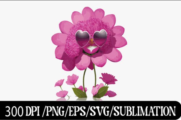 Self Love Retro Flower PNG Sublimation 1 Graphics and Crafts