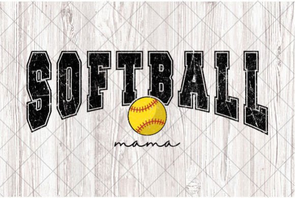 Softball Mama PNG, Retro Varsity Mom SVG Graphics and T-Shirt Designs