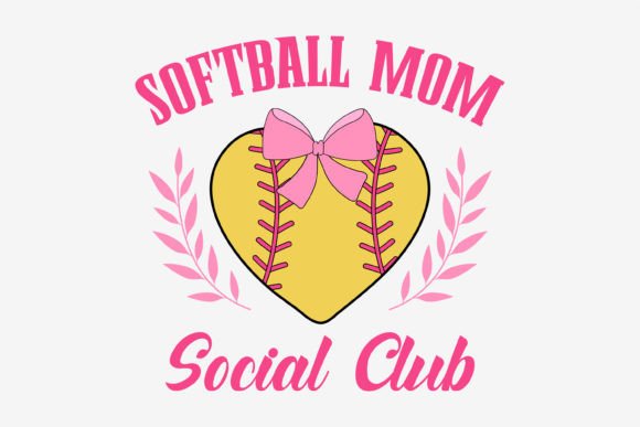 Vintage Coquette Softball Mom Svg Png Graphics and T-Shirt Designs