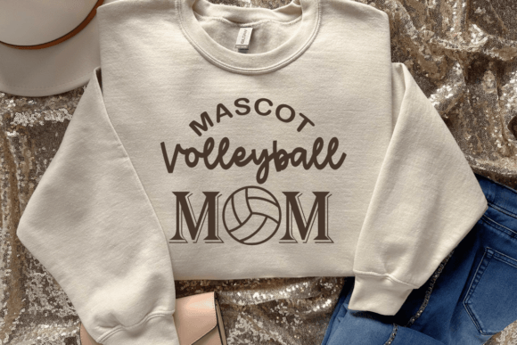 Volleyball Mom Svg,Team Mascot Svg Graphics and T-Shirt Designs